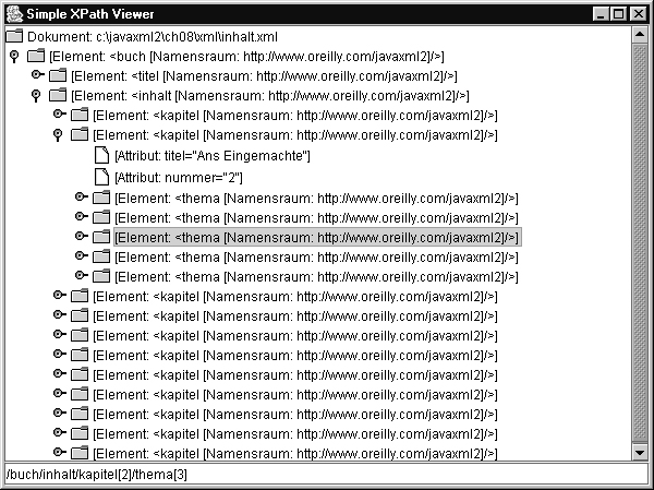 contents.xml und XPaths betrachten